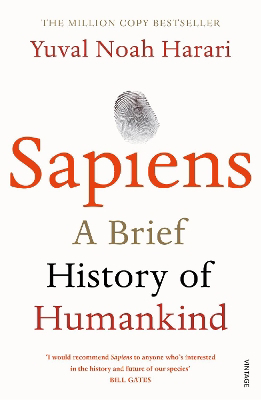 Full size cover page of the book 'Sapiens'