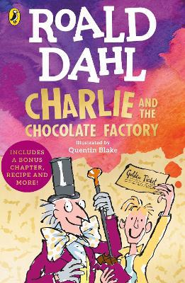 Full size cover page of the book 'Charlie and the Chocolate Factory'